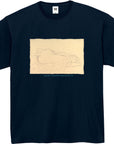 グスタフ・クリムト-布を纏った横たわる裸婦 / 半袖クルーネックTシャツ