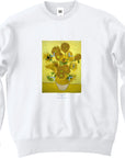 フィンセント・ファン・ゴッホ-ひまわり / 長袖クルーネックスウェット