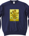 フィンセント・ファン・ゴッホ-ひまわり / 長袖クルーネックスウェット