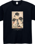 喜多川歌麿-寛政三美人 / 半袖クルーネックTシャツ