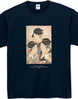 喜多川歌麿-寛政三美人 / 半袖クルーネックTシャツ