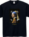 ヨハネス・フェルメール-真珠の耳飾りの少女 / 半袖クルーネックTシャツ