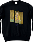グスタフ・クリムト-接吻 / 長袖クルーネックスウェット