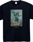 ポール・セザンヌ-チューリップとりんごのある静物 / 半袖クルーネックTシャツ