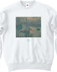 クロード・モネ-日の出 / 長袖クルーネックスウェット