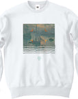 クロード・モネ-日の出 / 長袖クルーネックスウェット