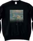 クロード・モネ-日の出 / 長袖クルーネックスウェット