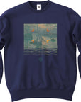 クロード・モネ-日の出 / 長袖クルーネックスウェット