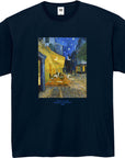 フィンセント・ファン・ゴッホ-夜のカフェテラス / 半袖クルーネックTシャツ