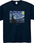 フィンセント・ファン・ゴッホ-星月夜 / 半袖クルーネックTシャツ