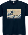 葛飾北斎-神奈川沖浪裏 / 半袖クルーネックTシャツ