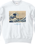 葛飾北斎-神奈川沖浪裏 / 長袖クルーネックスウェット