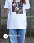 フランス・ファン・ミーリス-花輪とカーテンのある騙し絵 / 半袖クルーネックTシャツ